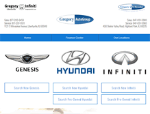 Tablet Screenshot of gregoryautogroup.com